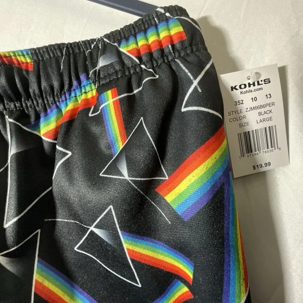 New Men's Pink Floyd‎ Sleep Shorts-size Large